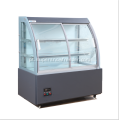 Vitrine de refrigerador de vidro curvado frontal aberta